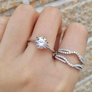 2ct Lab Simulated Diamond Ring Set